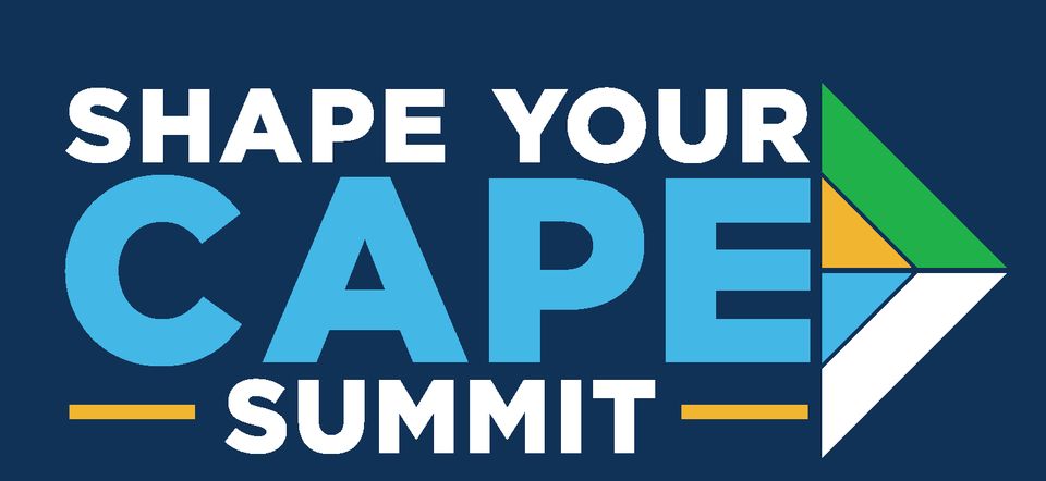 Shape Your Cape Summit Logo Final Blue Background