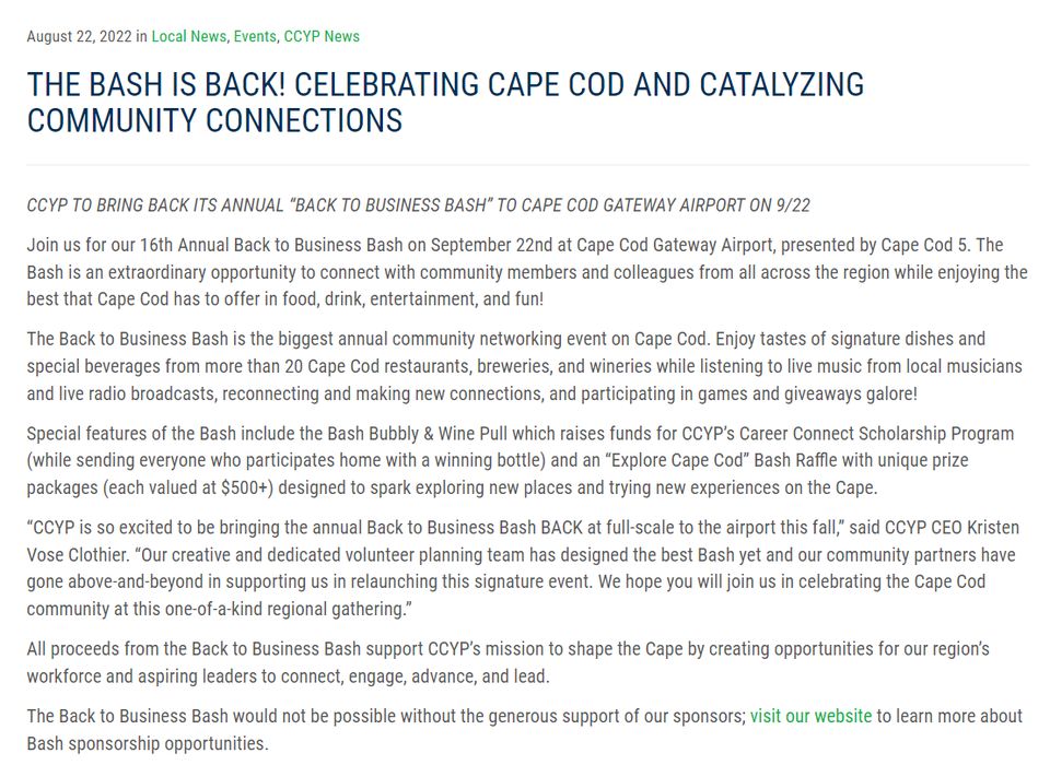 2022 08 23 10 01 54 The Bash Is Back Celebrating Cape Cod And Catalyzing Community…